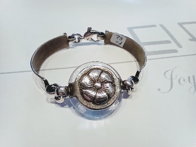 Pulsera plata con acilico